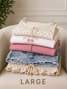 Abercrombie & Fitch Mystery Bundle Stack (5 pieces) SIZE LARGE SUMMER